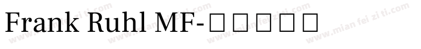 Frank Ruhl MF字体转换